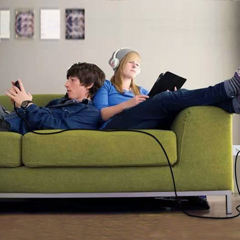 Image of 3 pack 10 ft extra long 90 degree right angle durable nylon braided MICRO USB CABLE charger & sync cord for Android Samsung LG ( Gray&Black,10ft )